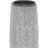 imageDeco 79 Ceramic Decorative Vase Slim Engraved Patterned Centerpiece Vase Flower Vase for Home Decoration 7quot x 7quot x 22quot GrayGray