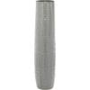 imageDeco 79 Ceramic Decorative Vase Slim Engraved Patterned Centerpiece Vase Flower Vase for Home Decoration 7quot x 7quot x 22quot GrayGray