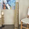 imageDeco 79 Ceramic Decorative Vase Tall Centerpiece Vase with Bubble Texture Flower Vase for Home Decoration 8quot x 8quot x 39quot GoldGold