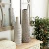 imageDeco 79 Ceramic Decorative Vase Tall Centerpiece Vase with Bubble Texture Flower Vase for Home Decoration 8quot x 8quot x 39quot GoldSilver