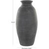 imageDeco 79 Ceramic Decorative Vase Textured Whitewashed Centerpiece Vase Flower Vase for Home Decoration 9quot x 9quot x 19quot Black