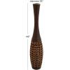 imageDeco 79 Faux Seagrass Decorative Vase Tall Woven Floor Centerpiece Vase with Dark Brown Wrapped Neck Vase for Home Decoration 12quot x 12quot x 48quot Brown