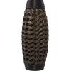 imageDeco 79 Faux Seagrass Decorative Vase Tall Woven Floor Centerpiece Vase with Dark Brown Wrapped Neck Vase for Home Decoration 12quot x 12quot x 48quot Brown