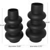 imageDeco 79 Glass Decorative Vase Dimensional Bubble Centerpiece Vases Set of 2 Flower Vases for Home Decoration 12quot 10quot H BlackBlack