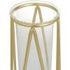 imageDeco 79 Glass Decorative Vase Tube Centerpiece Vases with Metal Stand Set of 2 Flower Vases for Home Decoration 13quot 9quotH BlackGold