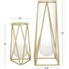 imageDeco 79 Glass Decorative Vase Tube Centerpiece Vases with Metal Stand Set of 2 Flower Vases for Home Decoration 13quot 9quotH BlackGold
