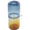 imageDeco 79 Glass Handmade Decorative Vase Ombre Centerpiece Vase with Yellow Base Flower Vase for Home Decoration 6quot x 6quot x 13quot BlueBlue