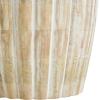imageDeco 79 Mango Wood Decorative Vase Distressed Centerpiece Vase with Carved Grooves Vase for Home Decoration 8quot x 8quot x 11quot BrownLight Brown