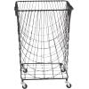 imageDeco 79 Metal Cylinder Storage Cart with Wheels 20quot x 20quot x 28quot BronzeBlack