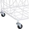 imageDeco 79 Metal Cylinder Storage Cart with Wheels 20quot x 20quot x 28quot BronzeWhite