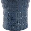 imageDeco 79 Metal Decorative Vase Dimensional Textured Centerpiece Vase with Wavy Pattern Flower Vase for Home Decoration 9quot x 9quot x 24quot Dark Blue