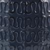 imageDeco 79 Metal Decorative Vase Dimensional Textured Centerpiece Vase with Wavy Pattern Flower Vase for Home Decoration 9quot x 9quot x 24quot Dark Blue