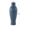 imageDeco 79 Metal Decorative Vase Dimensional Textured Centerpiece Vase with Wavy Pattern Flower Vase for Home Decoration 9quot x 9quot x 24quot Dark Blue