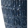 imageDeco 79 Metal Decorative Vase Dimensional Textured Centerpiece Vase with Wavy Pattern Flower Vase for Home Decoration 9quot x 9quot x 24quot Dark Blue