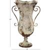 imageDeco 79 Metal Decorative Vase Distressed Centerpiece Vase Flower Vase for Home Decoration 13quot x 10quot x 21quot BeigeBeige