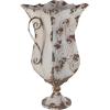 imageDeco 79 Metal Decorative Vase Distressed Centerpiece Vase Flower Vase for Home Decoration 13quot x 10quot x 21quot BeigeBeige