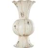 imageDeco 79 Metal Decorative Vase Distressed Centerpiece Vase Flower Vase for Home Decoration 13quot x 10quot x 21quot BeigeCream
