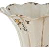 imageDeco 79 Metal Decorative Vase Distressed Centerpiece Vase Flower Vase for Home Decoration 13quot x 10quot x 21quot BeigeCream