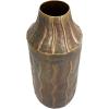 imageDeco 79 Metal Decorative Vase Snakeskin Inspired Centerpiece Vase with Dimensional Wavy Accents Flower Vase for Home Decoration 7quot x 7quot x 17quot Brass