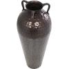 imageDeco 79 Metal Decorative Vase Tall Floor Mediterranean Style Centerpiece Vase with Hammered Details and Handles Flower Vase for Home Decoration 10quot x 10quot x 28quot BrownBrown