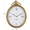imageDeco 79 Metal Decorative Wall Clock Antique Inspired Wall Clock for Home with Scrolled Finial Wall Clock for Room 11quot x 2quot x 15quot Gold