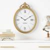 imageDeco 79 Metal Decorative Wall Clock Antique Inspired Wall Clock for Home with Scrolled Finial Wall Clock for Room 11quot x 2quot x 15quot Gold