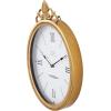 imageDeco 79 Metal Decorative Wall Clock Antique Inspired Wall Clock for Home with Scrolled Finial Wall Clock for Room 11quot x 2quot x 15quot Gold