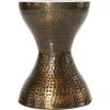 imageDeco 79 Metal Handmade Side End Accent Table Hammered Hourglass Side Table 14quot x 14quot x 19quot Bronze