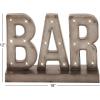 imageDeco 79 Metal Sign Home Decorative Sign Bar Wall Sculpture with LED Lights Wall Art 16quot x 5quot x 12quot BrownBrown
