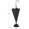 imageDeco 79 Metal Umbrella Stand Galvanized with Copper Base and Handle 10quot x 10quot x 28quot GrayBlack