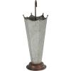 imageDeco 79 Metal Umbrella Stand Galvanized with Copper Base and Handle 10quot x 10quot x 28quot GrayGrey