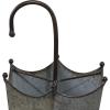 imageDeco 79 Metal Umbrella Stand Galvanized with Copper Base and Handle 10quot x 10quot x 28quot GrayGrey