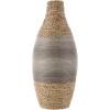 imageDeco 79 Seagrass Handmade Decorative Vase Teardrop Wrapped Centerpiece Vase with Layered Gray Paneling Vase for Home Decoration 8quot x 8quot x 19quot Brown8 x 8 x 19