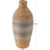 imageDeco 79 Seagrass Handmade Decorative Vase Teardrop Wrapped Centerpiece Vase with Layered Gray Paneling Vase for Home Decoration 8quot x 8quot x 19quot Brown8 x 8 x 20
