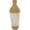 imageDeco 79 Seagrass Handmade Decorative Vase Wrapped Tall Centerpiece Vase with Cream Slatted Bamboo Center Vase for Home Decoration 11quot x 11quot x 32quot Brown11 x 11 x 32