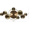 imageDeco 79 Stainless Steel Metal Decorative Wall Clock Wall Clock for Home with Black Accents and Overlapping Discs Wall Clock for Room 31quot x 15quot x 2quot GoldGold
