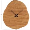 imageDeco 79 Wood Decorative Wall Clock Wavy Wall Clock for Home with Black Accents Wall Clock for Room 19quot x 2quot x 20quot Brown