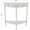 imageDeco 79 Wood Half Moon 1 Shelf Console Table 32quot x 12quot x 32quot Ivory LARGE SIZEIvory