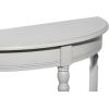 imageDeco 79 Wood Half Moon 1 Shelf Console Table 32quot x 12quot x 32quot Ivory LARGE SIZEIvory