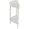 imageDeco 79 Wood Half Moon 1 Shelf Console Table 32quot x 12quot x 32quot Ivory LARGE SIZEIvory