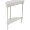 imageDeco 79 Wood Half Moon 1 Shelf Console Table 32quot x 12quot x 32quot Ivory LARGE SIZEIvory