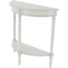 imageDeco 79 Wood Half Moon 1 Shelf Console Table 32quot x 12quot x 32quot Ivory LARGE SIZEIvory