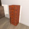imageDeco 79 Wooden Room Chest Faux Leather 6 Drawers Storage Cabinet with Buckle and Strap Detailing Floor Cabinet 16quot x 13quot x 42quot Brown