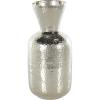 imageDeco 79 Aluminum Metal Decorative Vase Brushed Centerpiece Vase with Hammered Top Flower Vase for Home Decoration 12quot x 12quot x 18quot GoldSilver