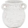 imageDeco 79 Ceramic Decorative Vase Antique Style Textured Pot Centerpiece Vase with Handles Flower Vase for Home Decoration 10quot x 10quot x 10quot CreamCream