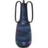 imageDeco 79 Ceramic Decorative Vase Centerpiece Vase with Handles Flower Vase for Home Decoration 7quot x 7quot x 17quot Blue
