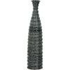 imageDeco 79 Ceramic Decorative Vase Centerpiece Vase with Ripple Texture Flower Vase for Home Decoration 6quot x 6quot x 24quot Black