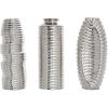 imageDeco 79 Ceramic Decorative Vase Dimensional Ribbed Centerpiece Vases with Varying Shapes Set of 3 Flower Vases for Home Decoration 4quot W 11quot H SilverSilver