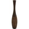 imageDeco 79 Faux Seagrass Decorative Vase Tall Woven Floor Centerpiece Vase with Dark Brown Wrapped Neck Vase for Home Decoration 12quot x 12quot x 48quot Brown