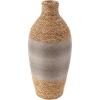 imageDeco 79 Seagrass Handmade Decorative Vase Teardrop Wrapped Centerpiece Vase with Layered Gray Paneling Vase for Home Decoration 8quot x 8quot x 19quot Brown8 x 8 x 20